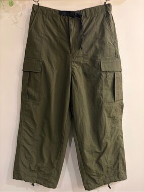 afield out - green nylon utility pants